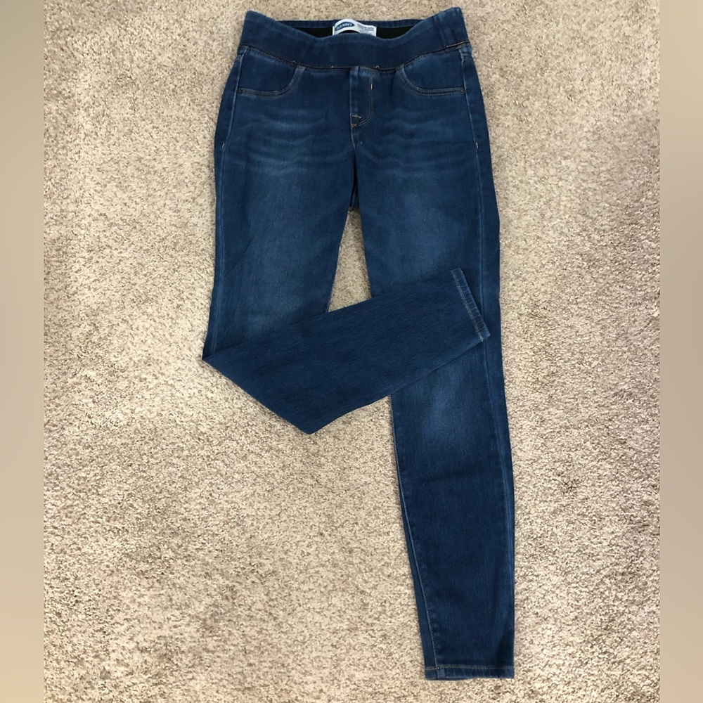 Lighter Wash Old Navy Rock Star Skinny Jeggings 24/7 Sculpt